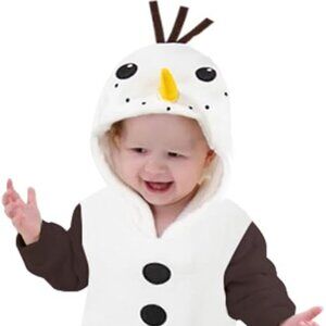 Adorable Snowman Kids Bodysuit - White and Brown